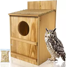 Owl House-Wooden Owl Box,Owl Houses for Outdoors,Suitable for Barn Owl Nesting B