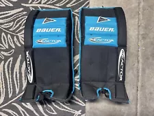 New ListingBauer Reactor Street Hockey Goalie Leg Pads 27” Vintage Excellent Senior