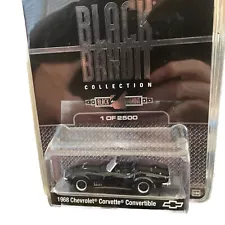 1968 CHEVY CORVETTE CONVERTIBLE GREEN LIGHT BLACK BANDIT COLLECTION 1:64