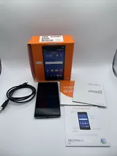 ZTE Zmax 2 16GB (Z958) - Black - AT&T - Fully Functional W Box Manual