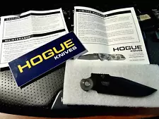 New ListingHogue Deka Knife Black CPM 20CV Clip Point Plain Black Blade 24299