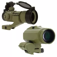 Tacfire 1x30mm Red/Green Dot Sight w/Flip-to-Side Red Dot 3X Magnifier Combo Tan