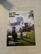 Vintage 1980 Massey Ferguson Pressure Washer Dealer Sales Brochure