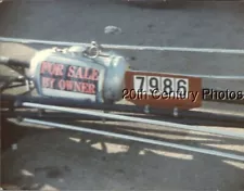 FOUND COLOR PHOTO J+3333 RACE CAR WITH FOR SALE BY OWNER SIGN ON IT