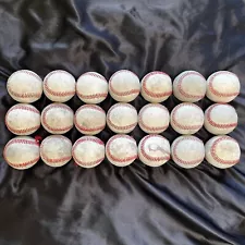 Lot of 21 Used Leather Baseballs Great for BP, Practice