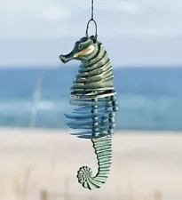 Viva Terra Seahorse wind chime Brass & faux verdigris