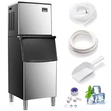 352lbs/24H Commercial Ice Maker Freezer Large Storage 40 Ice Cubes in 20 Minutes