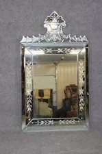 Venetian Style Etched Multi Panel Wall Hanging Mirror