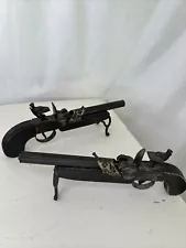 2 Vintage Tinder Pistol Table Lighters