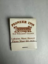 Pioneer Inn Lahaina Maui Hawaii Matches Matchbook Vintage Unstruck