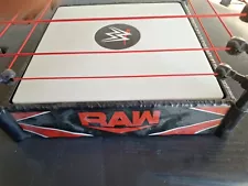 2010 Mattel WWE Raw Wrestling Ring for Action Figures Spring Loaded Mat