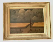 RARE~John Roberts Cox~GRAY AND GOLD~Associated American Artists~1940s