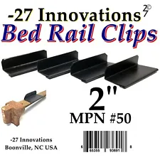 4 CLIPS Antique Flat Top Rail Iron Bed-Box Spring/Mattress LOCKING KIT 2"