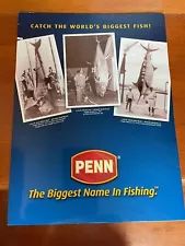 New Penn Fishing Reels "The Biggest Name In Fishing" Folder USA