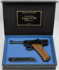 PISTOL PRESENTATION CUSTOM DISPLAY CASE BOX for STOEGER LUGER STLR-4 .22LR 4,5"