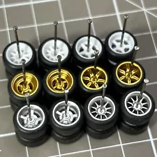 CUSTOM RUBBER TYRE REPLICA PREMIUM REAL RIDERS FOR HOT WHEELS BUNDLE X12 AXLE