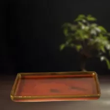 Parisian Red CERAMIC HUMIDITY TRAY FOR BONSAI 8.0" x 6.5" x 1.0" FREE SHIPPING