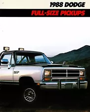 1988 Dodge Full-Size Ram D 100/150/250/350 Pickup Truck Dealer Sales Brochure