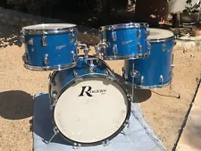 ROGERS VINTAGE HOLIDAY BLUE SPARKLE DRUM SET DAYTON,OH 12, 13, 16, 20 ONE OWNER