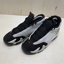 Boy's Nike Air Jordan 14's XIV Retro GS Black Toe White Black 654963-102 Size 5Y