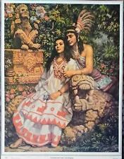 VTG POSTER CHICANO/AZTEC "AMOR NETZAHUALCOYOTL" BY HELGURA #104 "BAD A$$"