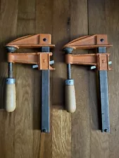 2 pc. Pair Jorgensen #3906 Bar Clamps 6" Capacity USA Carpenter Wood Clamp Lot