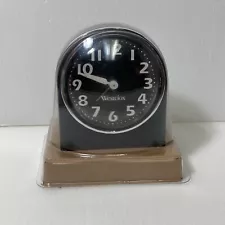 VTG Westclox Black Wind- Up Alarm Clock Retro Vintage USA Glow Hands