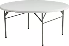 Flash Furniture DAD-154Z-GG 60 in. Round Bi-Fold Granite Plastic Folding Table