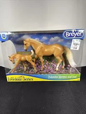 Palomino Morgan and Foal-Quarter Horse Gelding Mold-New in Box-Breyer Classic