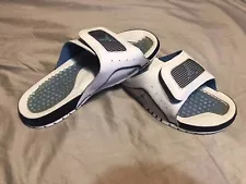 Jordan Hydro IV Retro Slides White Blue Black Men’s Size 10