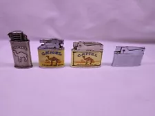 Lot of 4 Vintage Camel and Brother-Lite cigarette lighters (For Parts Or Repair)