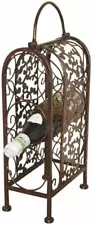 ON SALE!! Antique Style Decorative Metal Framed Wine Rack for 3 Bottles