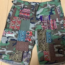 Ralph Lauren Denim Supply Sportsman Aztec Patchwork Camo CargoShorts size S