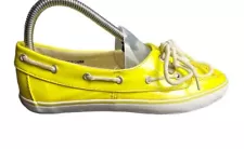 Apple Bottom Womens Leona Boat Shoes Yellow 8 Y2k Hip Hop Retro