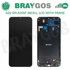 For Samsung Galaxy A20 SM-A205F INCELL LCD Display Touch Screen With Frame