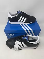 ADIDAS Samoa Athletic Sneaker Shoes Black White Men's Size 8.5 019351 Free Ship!