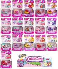 MOOSE TOYS SHOPKINS CUTIE CARS COLLECTIBLE SERIES 2 & 3 QT DIECAST GIRLS AGE 5+