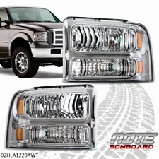 Fit For 05-07 Ford F250 F350 F450 F550 Super Duty Headlights Left+Right 05 06 07