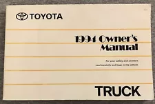 1994 Toyota Pickup Truck Owners Manual