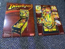 2 STERN 2008 FACTORY ORIGINAL INDIANA JONES PINBALL FLYERS UNCIRCULATED