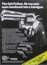 Colt Python .357 Magnum 2.5",4" ,6" bbl. Ad - 1983