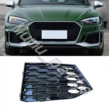 For Audi RS5 2017-2019 Glossy Black Right Front Bumper Fog Light Grill Cover (For: Audi RS5)