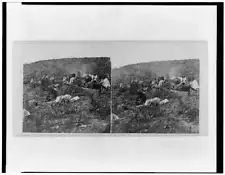 Group of Winnebago Indians on hillside c1900 Old Photo