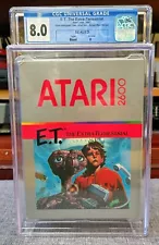 New Atari 2600 E.T. The Extra-Terrestrial Factory Sealed CGC 8.0 Graded NOT WATA