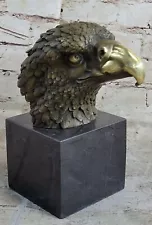 Hot Cast Bald American Eagle Bust Bronze Sculpture Figurine Home Artwork Sale