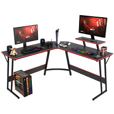 L Shaped Desk Corner Gaming Desk Computer Desk with Large Desktop Work Place