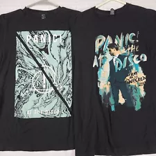 Panic at the Disco T Shirt Lot of 2 Size M Medium Pray for the Wicked #J21