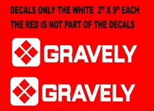 DX SALE - GRAVELY GARDEN TRACTOR WHITE VINYL DECALS - STICKERS