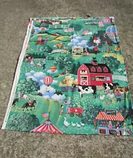 2 VTG 1993 Concord Joan Kessler Quilts for Sale Farm Life Fabric Remnants 3 Yds