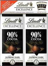 Lindt Excellence bar, 90% Cocoa Supreme Dark Chocolate, Gluten Free, Great fo...